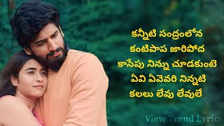 Chilaka Lyrics in Telugu  Deepthi Sunaina  Vinay shanmukh  Ankith  Vijai B  View Trend Lyrics [upl. by Ysied]