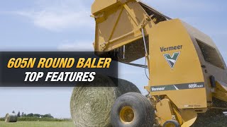 Top features of the 605N round hay baler [upl. by Krell86]