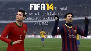 How to Unlock FIFA 14 All Celebraions EASFC Celebrations OfflineUnlock ALL Celebrations FIFA 14 [upl. by Abrahamsen]