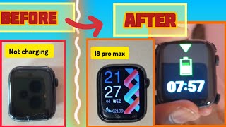 Smartwatch not charging problem solved✅  how to repair smartwatch battery [upl. by Obed]