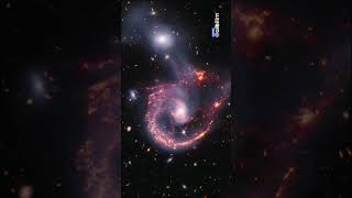 Galactic Collision Arp 107s Starry Secrets Unveiled by jwst  short shortvideo [upl. by Halac]