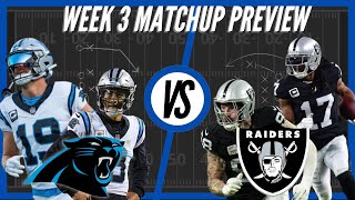 Carolina Panthers vs Las Vegas Raiders  Week 3 Preview [upl. by Aicilef]