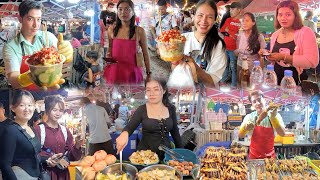 Best Exploring Popular Cambodian Street Food – Plenty of Seafood Khmer Noodle Grilled Squid amp More [upl. by Elades328]