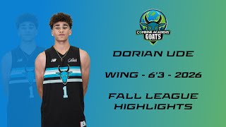 Combine Academy  Dorian Ude  W  63  2026  Fall League Highlights [upl. by Ioves]