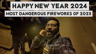 New year fireworks in Magdeburg Germany Special in 4K  Welcome 2024 [upl. by Atiuqan]