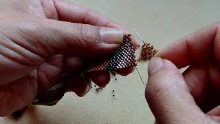 Brick Stitch Chevron Bracelet Beading  Part 2 [upl. by Koran]