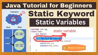 Static Keyword in Java  Java for beginners [upl. by Hoon]