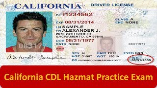 California CDL Hazmat Practice Exam [upl. by Dorsman]