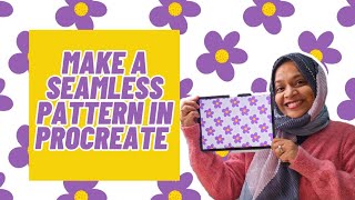 How to make seamless surface pattern in procreate procreate seamlesspattern [upl. by Aicilas]