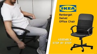 IKEA Renberget Chair Assembly 2020  Step by Step [upl. by Zaob]