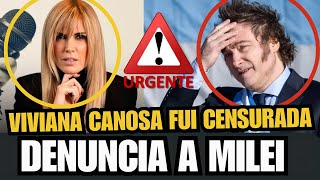 💥URGENTE💥 VIVIANA CANOSA DENUNCIO A JAVIER MILEI QUE POR CULPA DE EL ELLA SE QUEDO SIN TRABAJO💥 [upl. by Lladnik52]