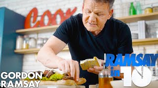 The Perfect Steak Sandwich Recipe in Just 10 Minutes  Gordon Ramsay [upl. by Hamlen485]