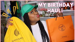 My Birthday Haul 2024  Unbox With Me  Dior  Prada  Hermes  Goyard amp more [upl. by Esertak429]