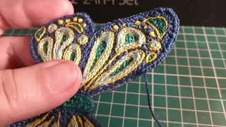 Stumpwork Embroidery Butterfly Hair Accessory [upl. by Stoughton]