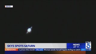 Saturns rings spotted by KTLA Helicopter [upl. by Durham]