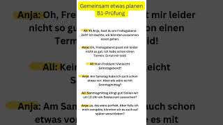 B1 mündliche prüfung gemeinsam etwas planen B1 zertifikat Deutsch lernen mit dialogen Deutsch hören [upl. by Ingham]