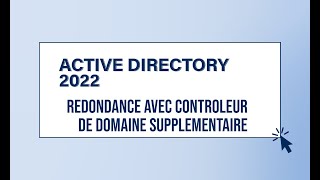 AUDIO FR  Redondance AD avec un deuxième contrôleur de domaine  Vidéo 4 Projet activedirectory [upl. by Asiek]