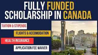 University of British Columbia Canada Fully Funded MSc Scholarship 2025  Tuition Stipend amp Flight [upl. by Novelc]