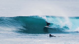 GETTING BARRELLED ON A CORNISH REEF BREAK [upl. by Yanffit427]