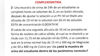 Ejercicios de Complexometria EDTA [upl. by Leiria]