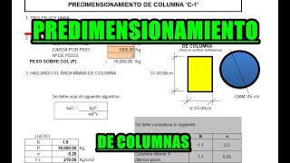 PREDIMENSIONAMIENTO DE COLUMNA EXCEL [upl. by Odnanref]