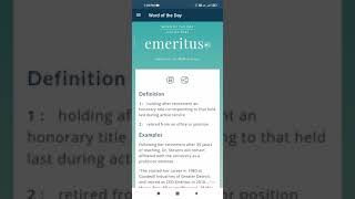 emeritus  word meaning  English vocabulary [upl. by Aya]