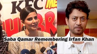 Saba Qamar Remembereing Irfan Khan  Indian Punjabi Films [upl. by Harwilll]