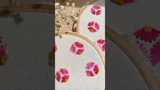 Hand embroidered flowers 🌸 threadwork art craft handembroidery handmade diy youtube [upl. by Selrac]