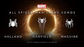 Every Universe SpiderMan Theme  The Tribute Mashup Soundtrack [upl. by Ateekan]