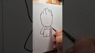 how to draw groot shorts viral groot [upl. by Epps241]