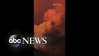 Remarkable footage shows Italys Stromboli volcano erupting clouds of ash [upl. by Riabuz]