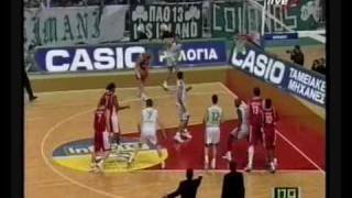 PAO vs Olympiakos 8089 Greek League 2002 SF [upl. by Acilejna184]