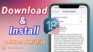 2024 How to Download amp Install iOS 18 on iPhone XR 11 and 13 [upl. by Pagas]