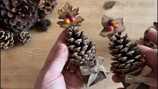 Autumn amp Fall Pinecone Trees craftfairies [upl. by Ecirtaed440]