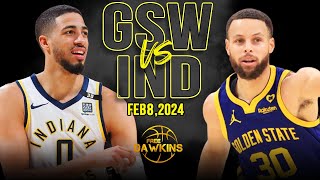 Golden State Warriors vs Indiana Pacers Full Game Highlights  February 8 2024  FreeDawkins [upl. by Ranite]