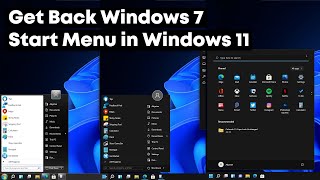 Get Back Windows 7 or 10 Start Menu in Windows 11  StartIsBack [upl. by Sualkcin]