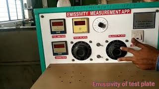 Experiment 6 Emissivity of test plate [upl. by Yras]