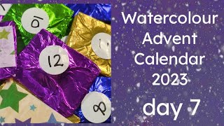 Watercolour Advent Calendar 2023  Day 07 [upl. by Lunneta]