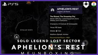 Solo Legend Lost Sector Aphelions Rest Warlock destiny2 season20 [upl. by Lalat]