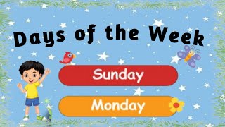 Learn days of the Week  7 days of week with spelling [upl. by Zales]