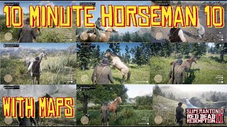 Horseman 10 in 10 Minutes With Arthur and Locations in Red Dead Redemption 2 [upl. by Narra143]