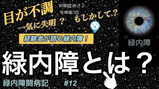 目が不調？一気に失明！緑内障とは？経験者が語る緑内障の初期症状やセルフチェック！ [upl. by Nirac]