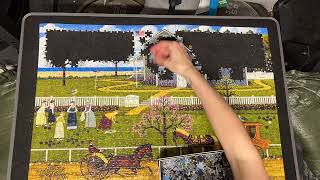 1000 Piece Puzzle The Bocci Ladies of Marthas Vineyard Charles Wysocki  Timelapse [upl. by Gaylene107]