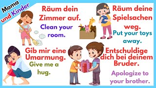 Deutsch Lernen Mit spaß Sprich Deutsch Kurze Sätze mit Kindern  Einfaches Deutsch [upl. by Bloem592]