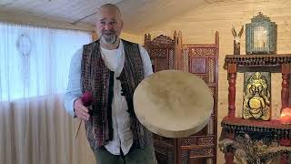 18quot buffalo skin drum sound demo [upl. by Kurth]