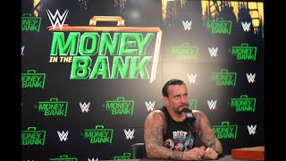 CM PUNK WWE MONEY IN THE BANK 2024 PRESS CONFERENCE [upl. by Nodnnarb274]