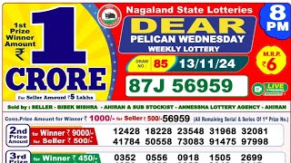 Nagaland State Lottery Result LIVE Dear Goose Evening Tuesday 12112024  8 PM Lottery Sambad [upl. by Nosoj]