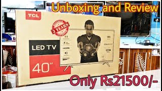 TCL 40quot LED TV  Unboxing and Review  model 40G300 [upl. by Renba]