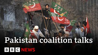 Pakistan election Coalition talks confirmed after surprise win for Imran Khan supporters  BBC News [upl. by Amaral917]