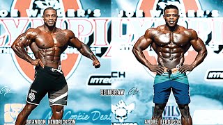 Brandon Hendrickson 2nd Place VS Andre Ferguson 14th Place Physique Comparison at Mr Olympia [upl. by Laurence396]